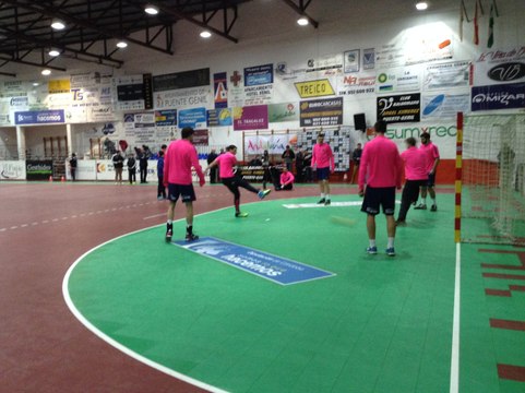 Escalfament futbol FC Barcelona Handbol / Calentamiento fútbol FC Barcelona Balonmano