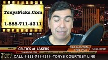 LA Lakers vs. Boston Celtics Free Pick Prediction NBA Pro Basketball Odds Preview 2-22-2015