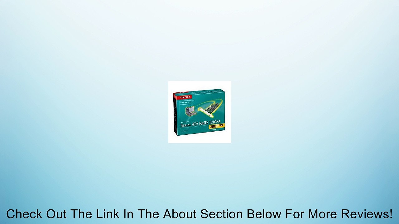 1210SA 2CH Sata Raid Ctlr Kit Pci 32BIT/66MHZ 0 1JBOD Lp Cable Rohs Review