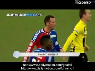 Streller M Goal Young Boys 3 - 2 Basel Super League 22-2-2015
