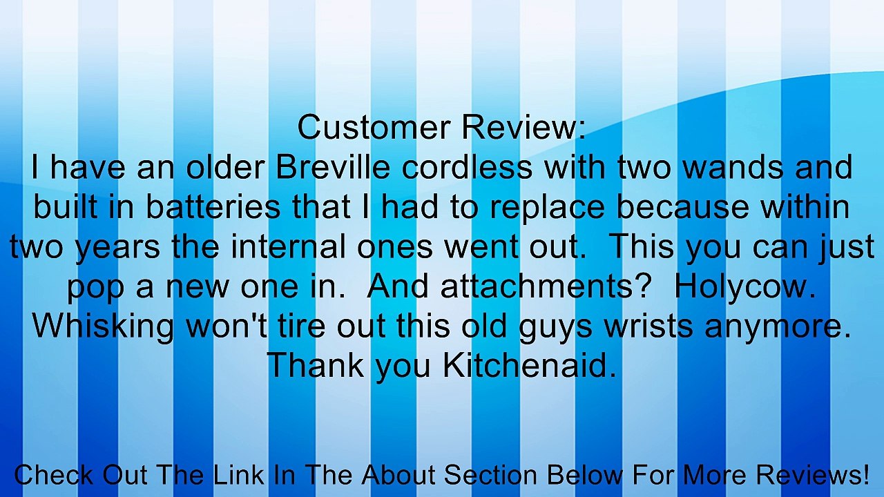 KitchenAid Pro Line Series Sugar Pearl Silver 5-Speed Cordless Hand Blender Review