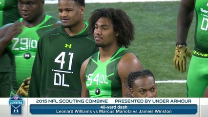 Who does Leonard Williams keep pace with?
