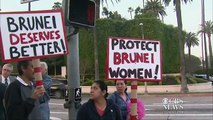 Protests at preGrammy party at the Beverly Hills Hotel-copypasteads.com