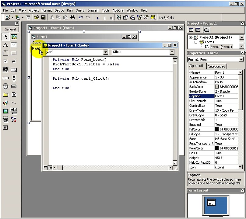 Visual Basic Create Simple Notepad