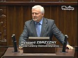 Poseł Ryszard Zbrzyzny - Wystąpienie z dnia 19 lutego 2015 roku.