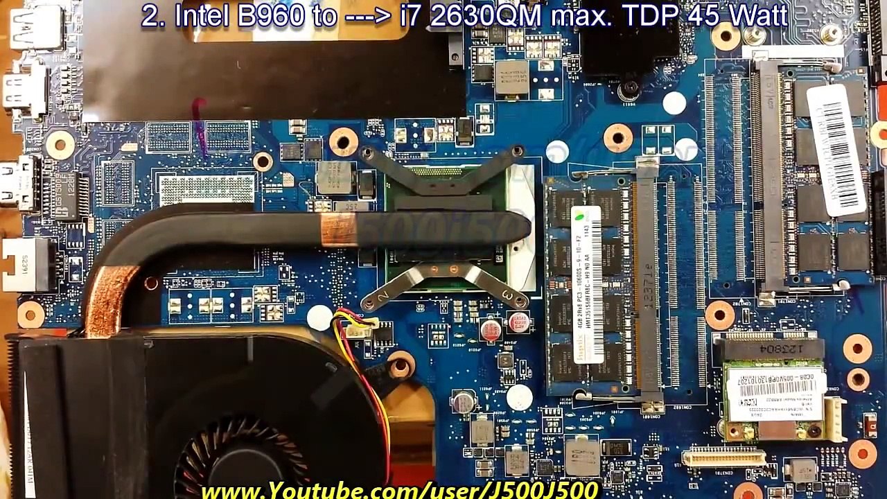 Upgrade Laptop CPU intel Pentium to Core i7 - i3 - i5 for Laptop on HM77