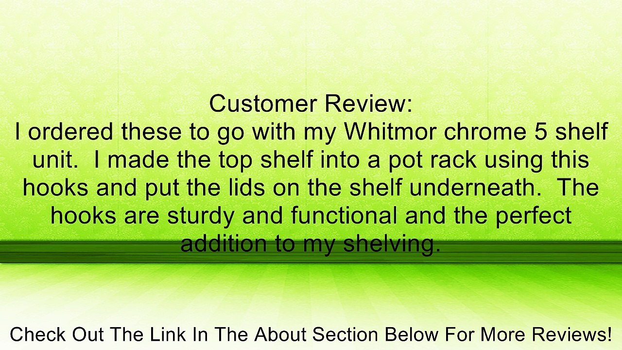 Range Kleen 6-Pack C48 Pot Rack Accessory Hooks, Chrome Review