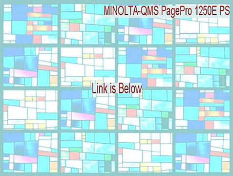 MINOLTA-QMS PagePro 1250E PS Download - MINOLTA-QMS PagePro 1250E PS 2015