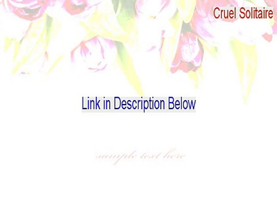 Cruel Solitaire Keygen [Instant Download 2015]