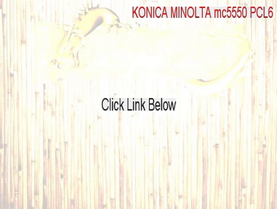 KONICA MINOLTA mc5550 PCL6 Full Download - Download Now [2015]