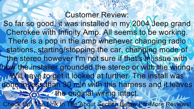 Metra 70-6503 Radio Wiring Harness for Chry/Dodge 02 Amp Int Review