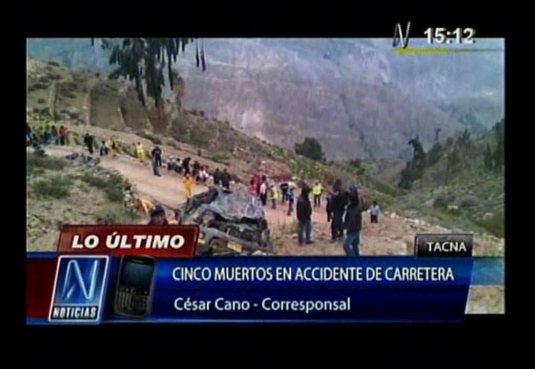 Tacna: Caída de camioneta a abismo dejó cinco muertos y dos heridos