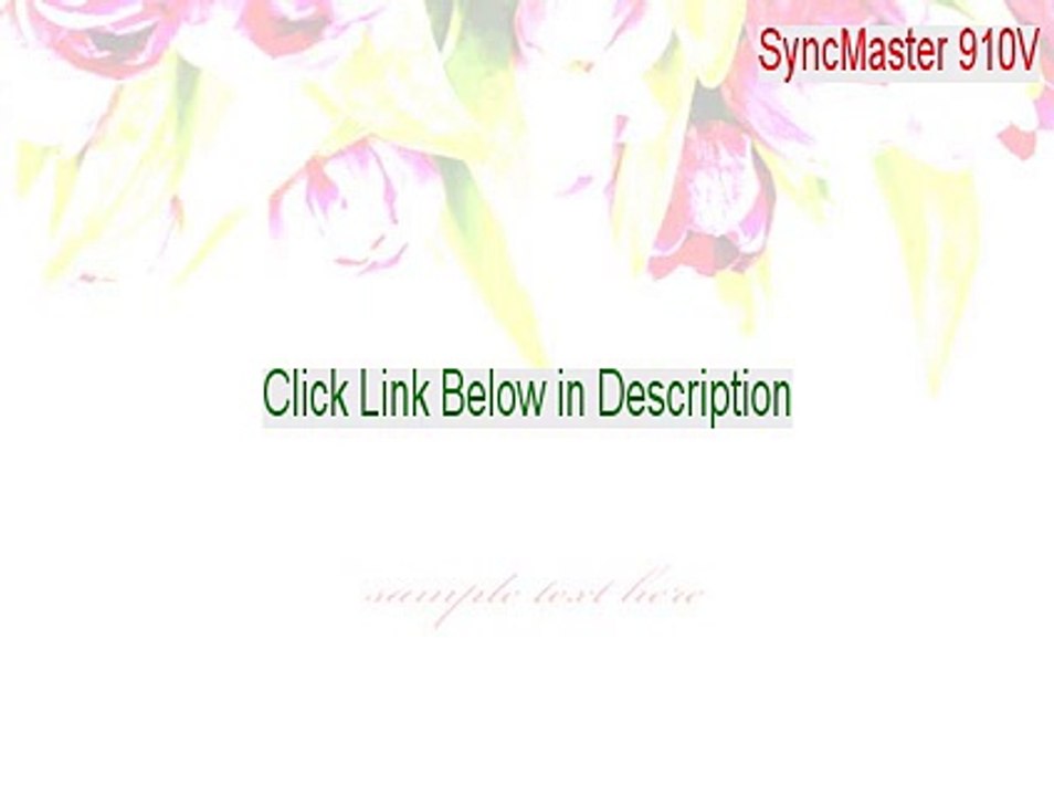 SyncMaster 910V/910M/913V/914V/915V Free Download (Instant Download 2015)