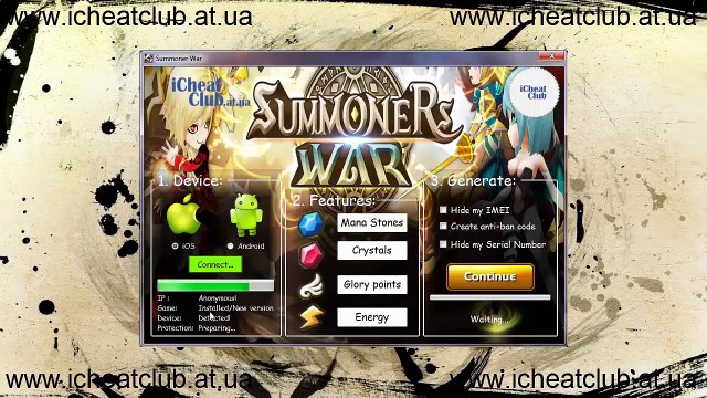 Summoners War Sky Arena Ressources Générateur 2015 | Pierres de Mana, Cristaux, Glory Points, de l'énergie français