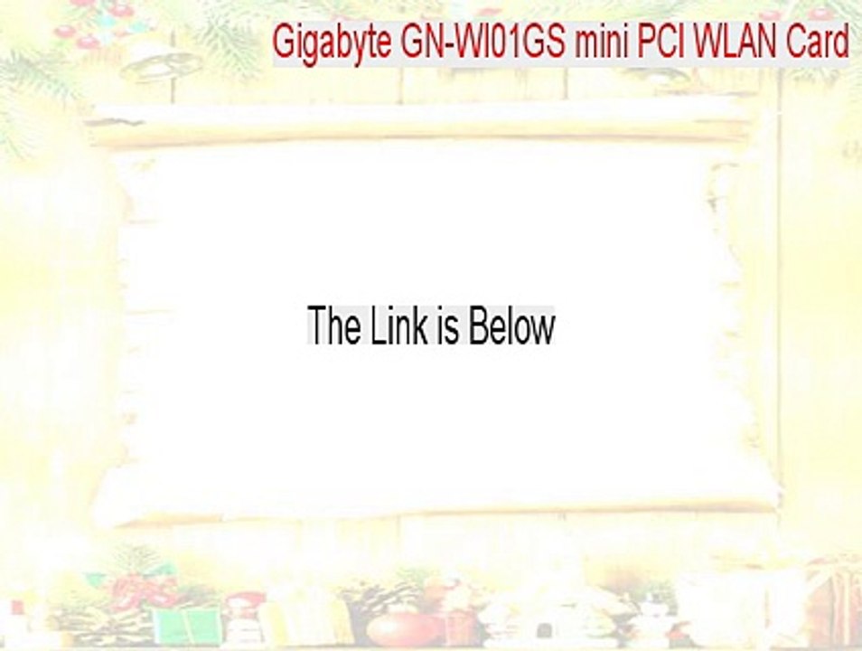 Gigabyte GN-WI01GS mini PCI WLAN Card(Turbo) Free Download [gigabyte gn-wi01gs mini pci wlan card 2015]