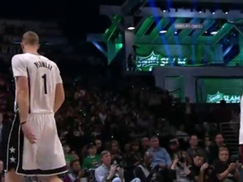 Mason Plumlee Catches and Throws Down Reverse Dunk 2015 Sprite Slam-Dunk Contest