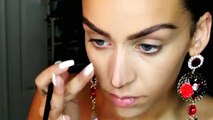 Kim Kardashian Bronze Smokey Eye & Red Lips   FULL FACE (Low)