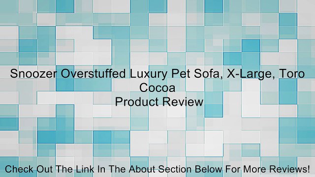 Snoozer Overstuffed Luxury Pet Sofa, X-Large, Toro Cocoa Review