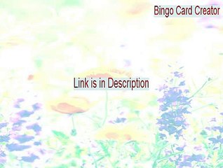 Bingo Card Creator Full (Legit Download)
