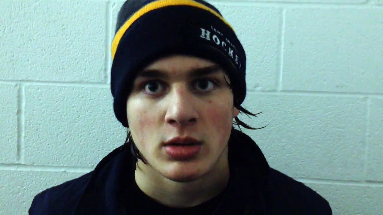 Jack Mazanec talks about St. Ignatius hockey's win against Lake Catholic
