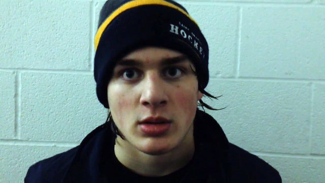 Jack Mazanec talks about St. Ignatius hockey's win against Lake Catholic