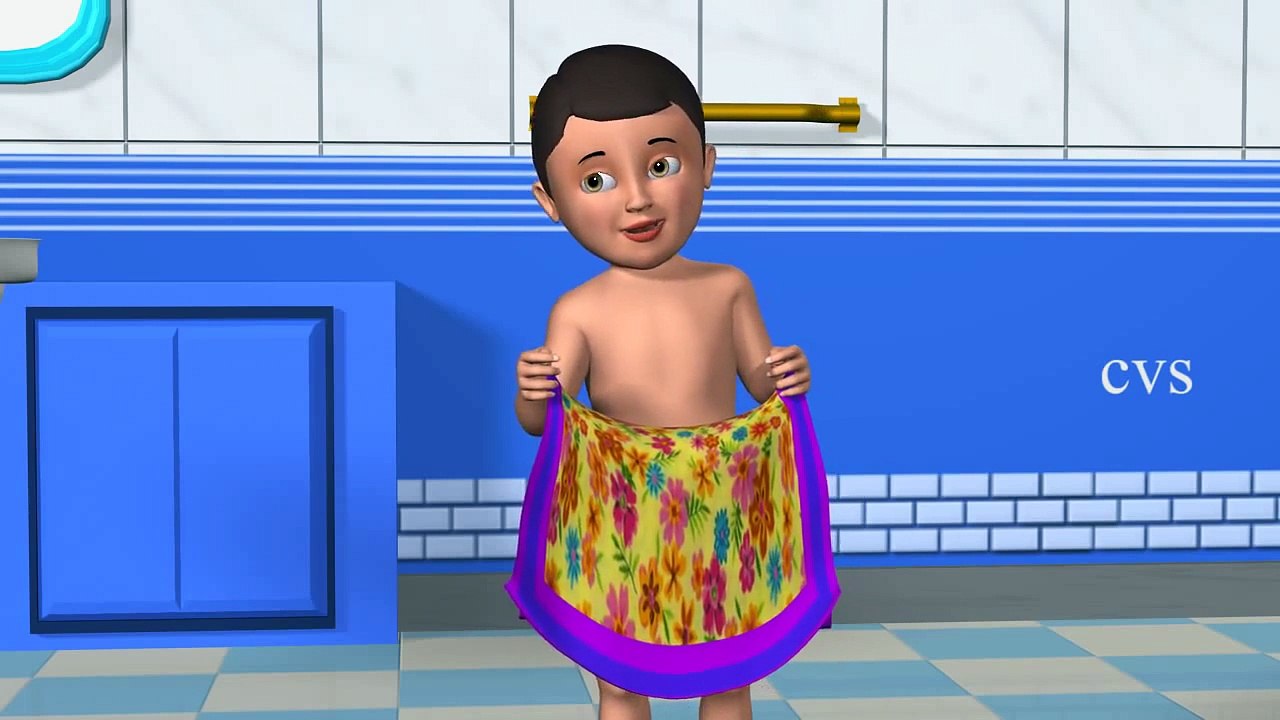 3D Animation After A Bath Nursery rhymes for childrens with lyrics