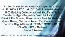 #1 Bed Sheet Set on Amazon - Super Silky Soft - SALE - HIGHEST QUALITY 100% Brushed Microfiber 1800 Bedding Collections - Wrinkle, Fade, Stain Resistant - Hypoallergenic - Deep Pockets - Luxury Fitted & Flat Sheets, Pillowcases - Best For Bedroom, Guest R