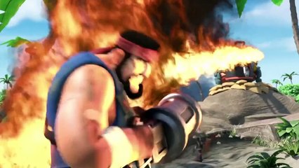 Boom Beach Funny Heavies Flamethrower_Mines_Machine Gun TV Commercial