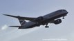 Boeing 787 British Airways. Takeoff from London Heathrow Airport. Flight BA35 to Chennai (MAA). G-ZBJC