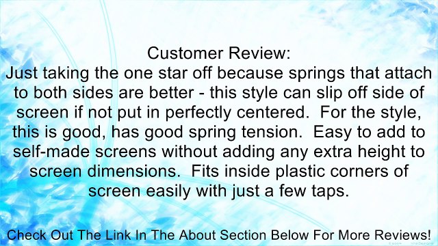 Prime-Line Products L 5605 Window Screen Tension Springs, 3/16-Inch Wide, Corner Mounted Review