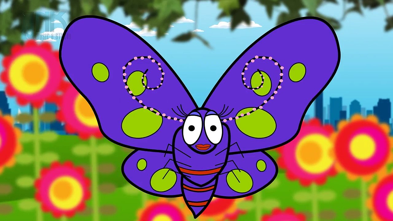 A Pretty Purple Butterfly _ Nursery Rhymes, Children Songs, Kids Song _ Kindergarten