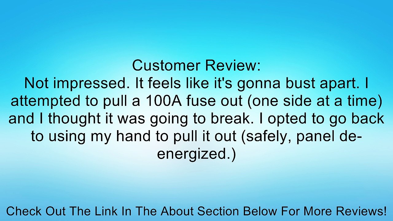 Cooper Bussmann BP-FP-3  Cartridge Carded Fuse Puller Review