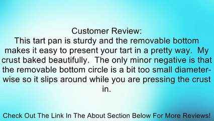 Fat Daddio's Anodized Aluminum Fluted Tart Pans with Removable Bottoms Review