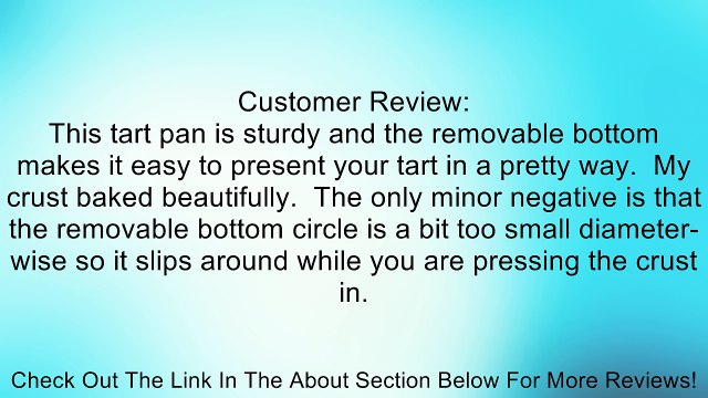 Fat Daddio's Anodized Aluminum Fluted Tart Pans with Removable Bottoms Review