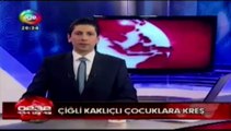 Ege Tv'de yayınlanan '' Çiğli Belediyesi'nden çocuklara kreş hizmeti '' haberi.