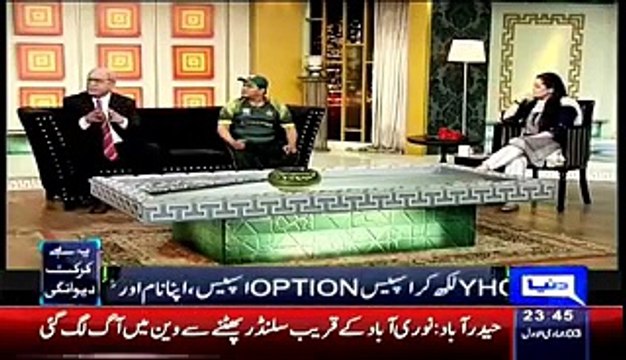 Azizi As Najam Sethi- Excellent Chitrol of Najam Sethi By Azizi & Junaid Saleem