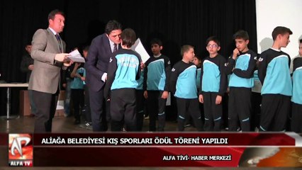 Aliağa Belediyesi kış sporları ödül töreni yapıldı