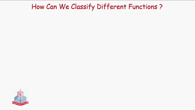 Lesson#10 [Classification of functions w.r.t domain, Codomain & Range ]