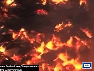 Dunya News - Fire in Karachi Timber Market gets violent, enters residential area