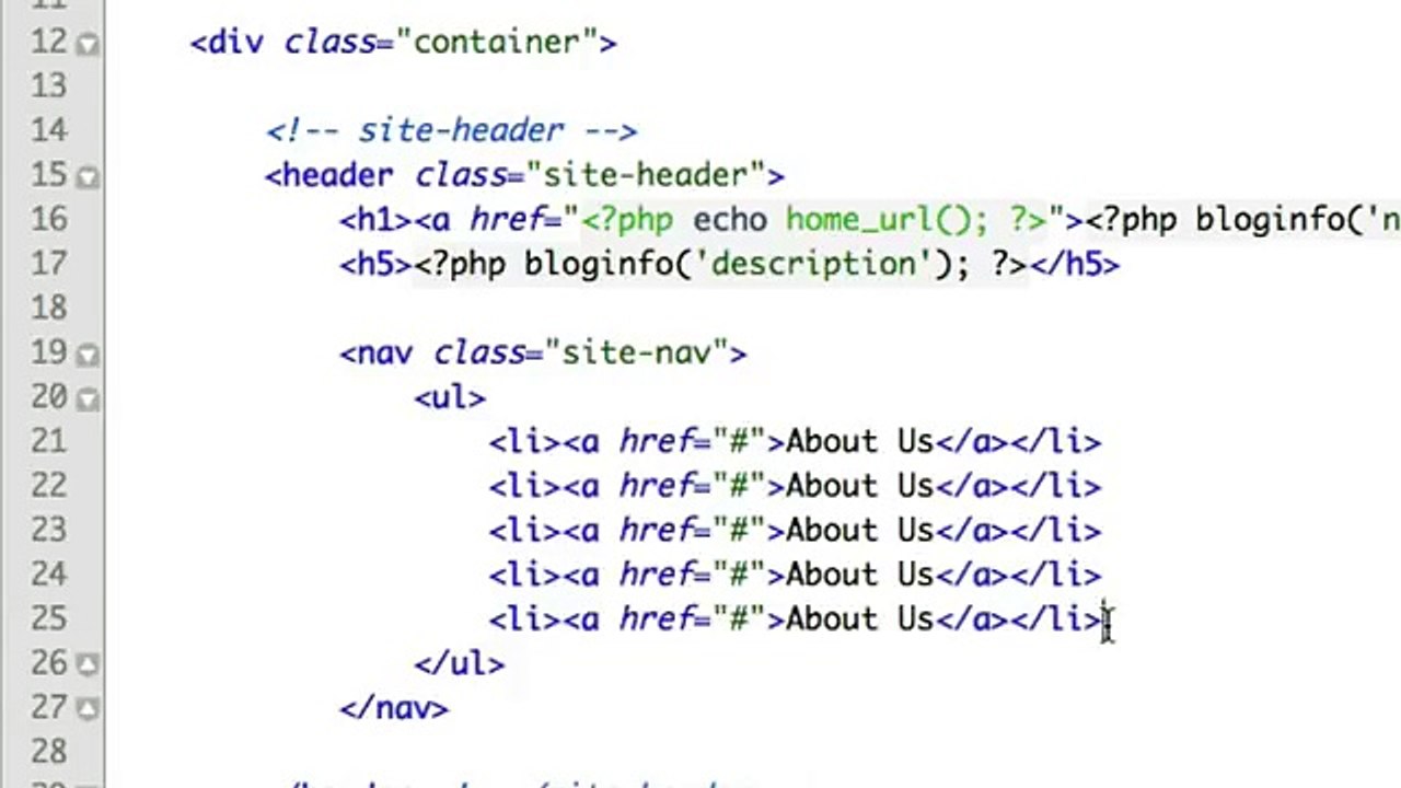 WordPress Navigation Menus (Theme Development)