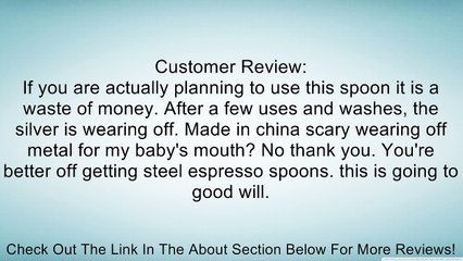 Teddy Bear Baby Spoon, Silver Plated. Review