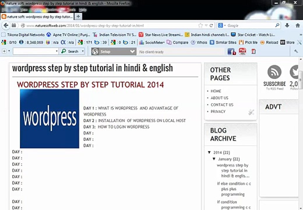 wordpress step by step tutorial 2014 wordpress development website development basic website