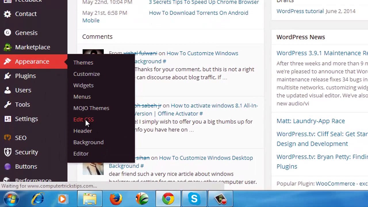 Wordpress Tutorial Add Color Box Using CSS