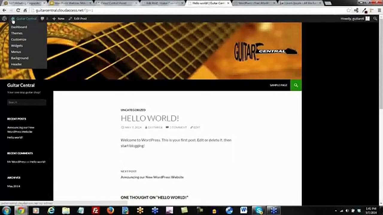 WordPress Tutorial for Beginners 2014