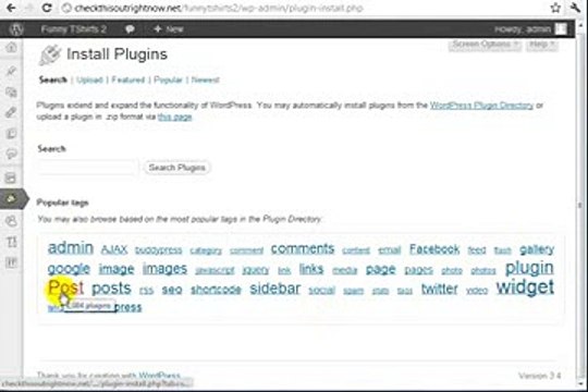 WordPress Tutorial For Beginners Part 9 - How To Instal Plugins