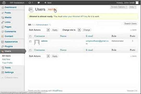 WordPress Tutorial For Beginners Part 21 - How To Manage User In WordPress