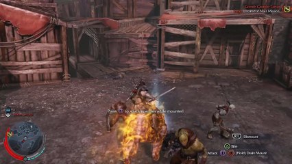 Ride the Beast Dominate Caragor and ride him to battle Middle Earth Shadow of Mordor gameplay PS4