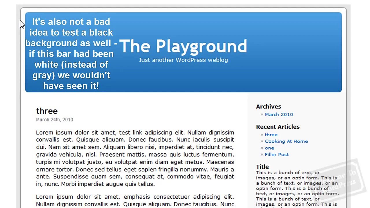 WordPress Tutorial How To Change A WordPress Theme's Background Image