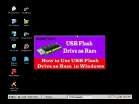 how to use usb flash drive as a ram