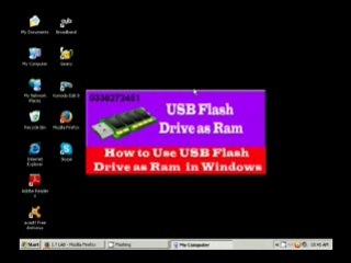 how to use usb flash drive as a ram